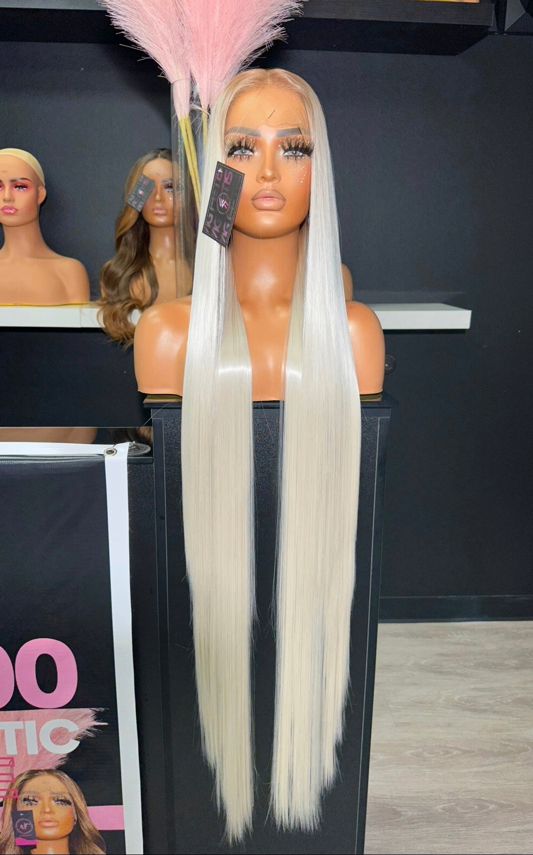 13x3 50” Pre-Plucked Synthetic Lace Frontal Wig - Unit WFC 73