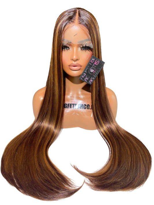 HD LACE 30 INCH T PART (GLUELESS) EVIE HIGHLIGHTS WIG