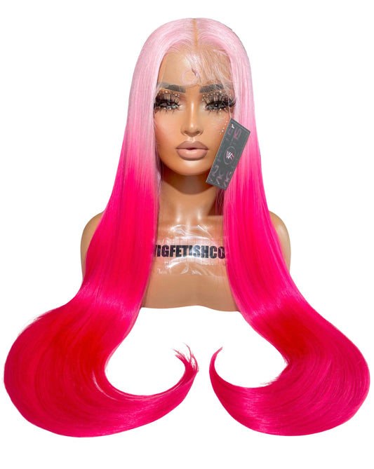 HD LACE 13x6 Pre-Plucked 30” Synthetic Blend Heat Resistant Lace Frontal Wig - PINKFRIDAY