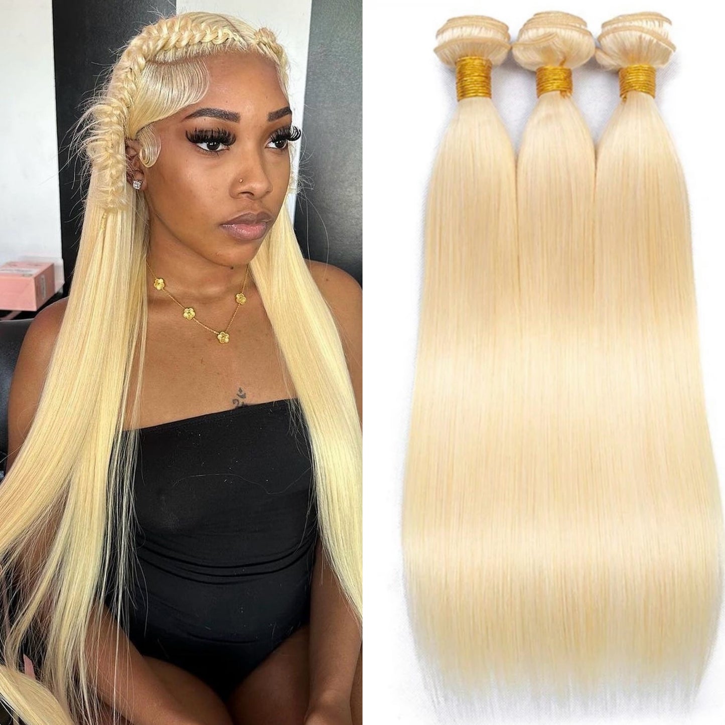 High-Quality Heat-Resistant Synthetic Fiber Hair Bundles - Realistic Human Hair Look, Premium Soft & Durable Extensions