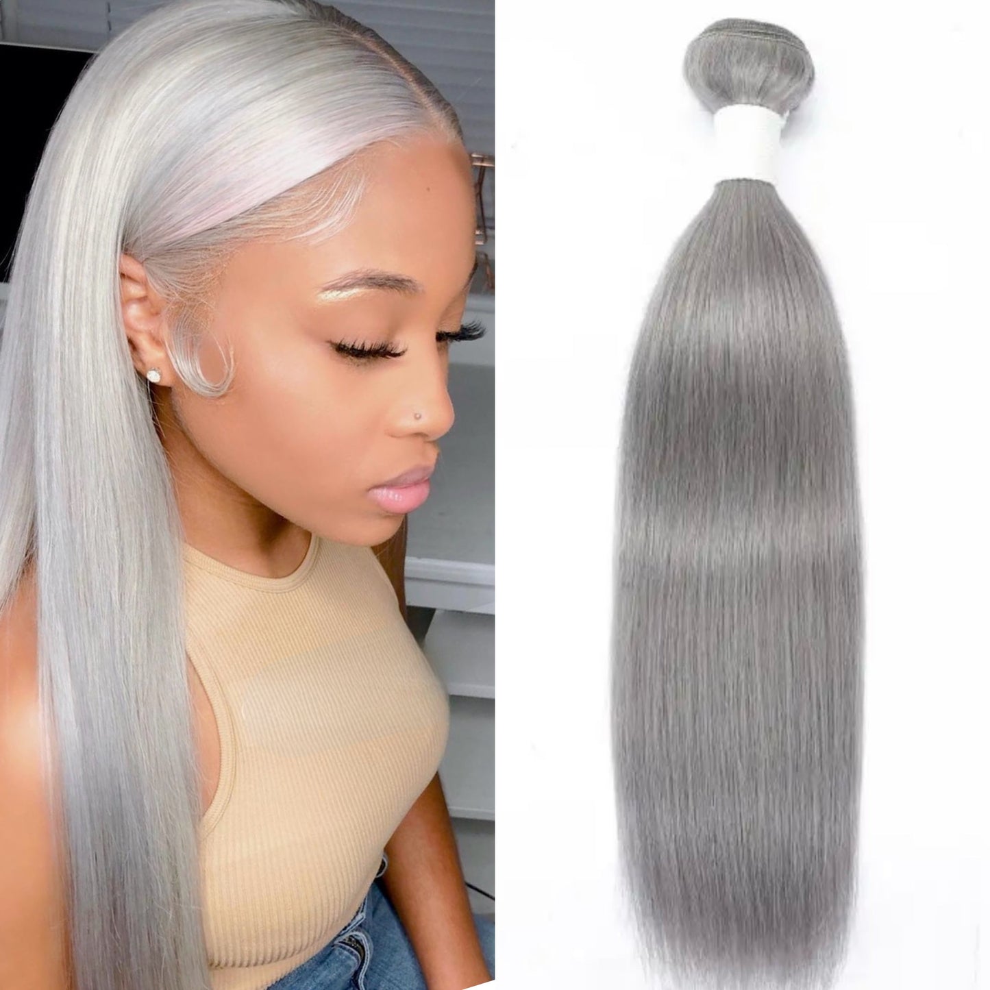 High-Quality Heat-Resistant Synthetic Fiber Hair Bundles - Realistic Human Hair Look, Premium Soft & Durable Extensions