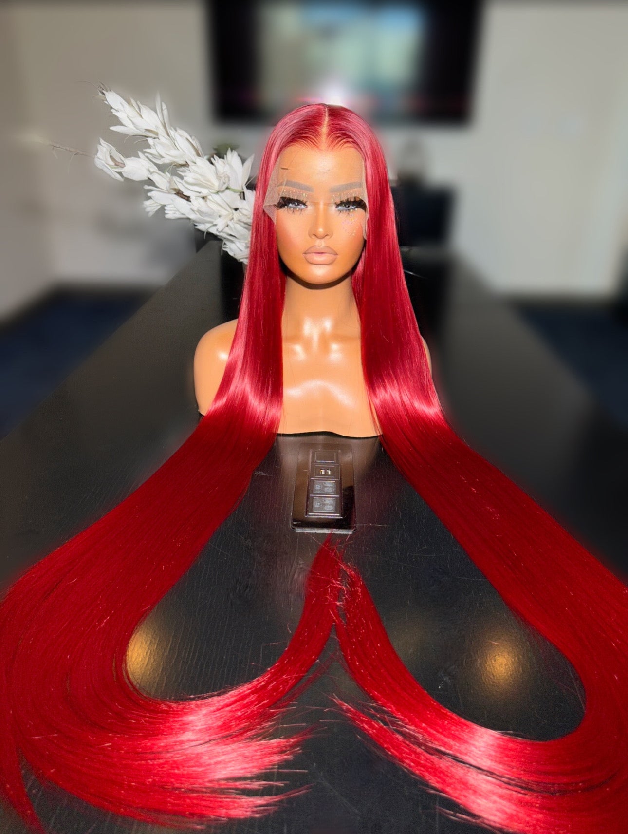 13x4 50” Pre-Plucked Synthetic Blend Heat Resistant  Lace Frontal Wig - Unit WFC 111