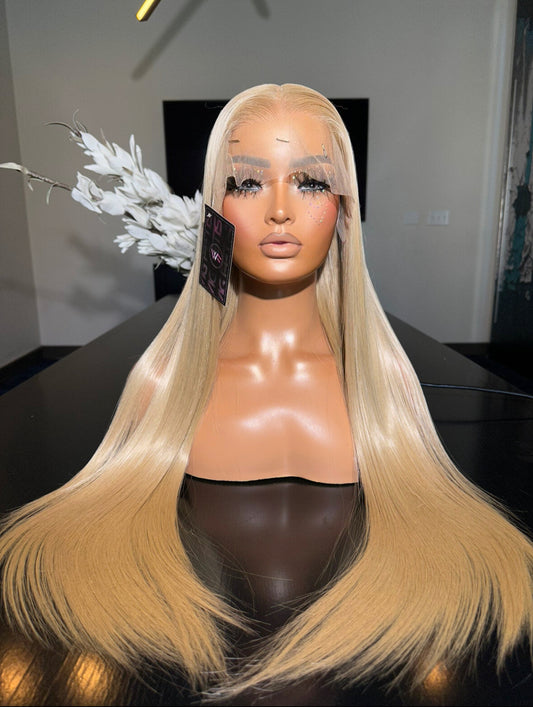 13x6 Pre-Plucked 28” Synthetic Blend Heat Resistant Lace Frontal Wig - Unit WFC 011