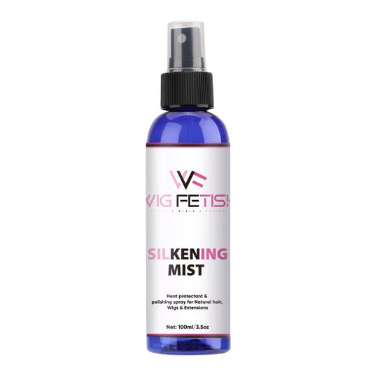 (Synthetic Hair & Human Hair Silkening Polishing Heat Protection Mist Spray) 3.5oz