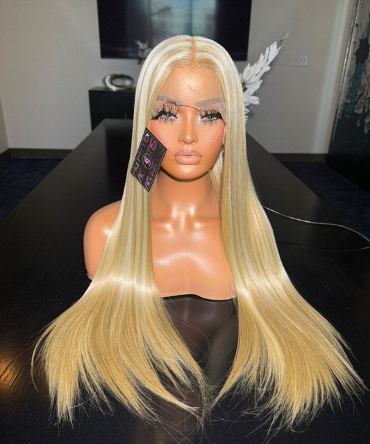 26” Pre-Plucked Synthetic Blend Heat Resistant Lace Frontal Wig - Unit WFC 1